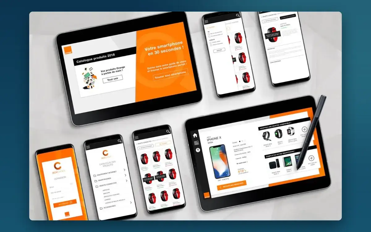 Comparateur de produits sur tablette en boutique